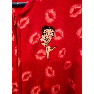 Betty Boop Vintage One Piece Lips/kisses Pajama Size XXL